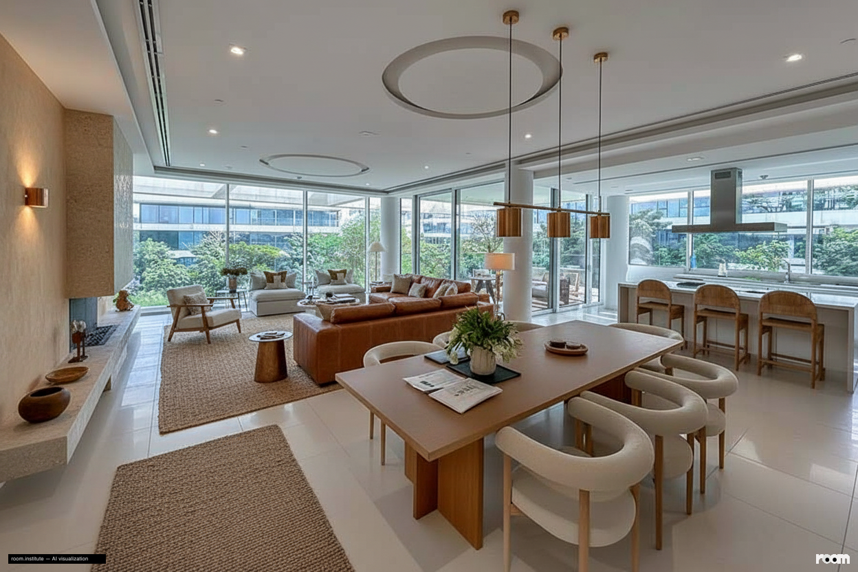 Ashjar E1, Ashjar, Al Barari Dining Room — Layers of Epoch design direction