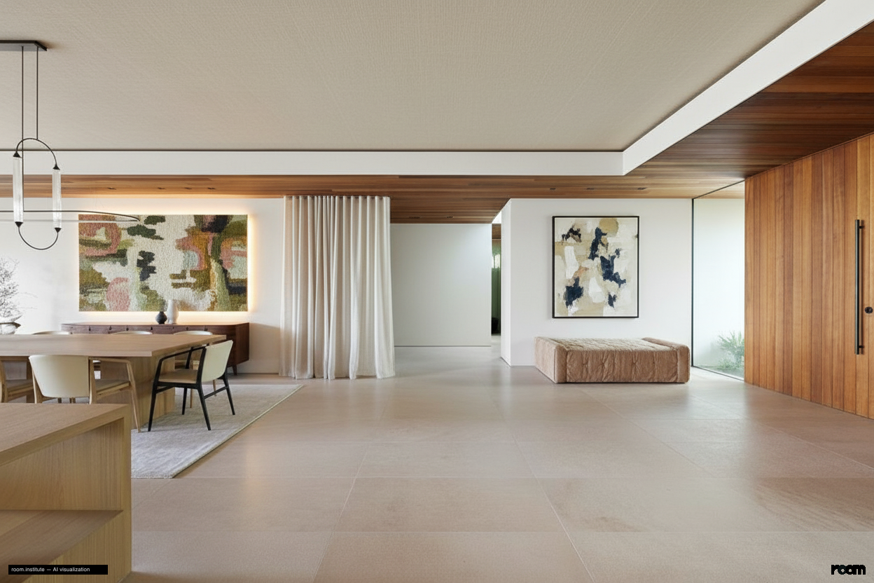 1675 Carla Rdg Dining Room — Woven Reflection design direction