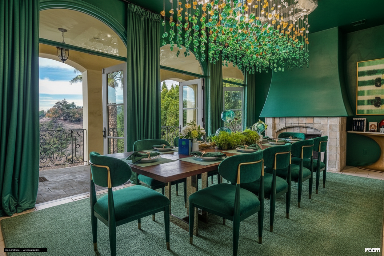 3110 Benedict Canyon Dr Dining Room — Tonal Immersion design direction