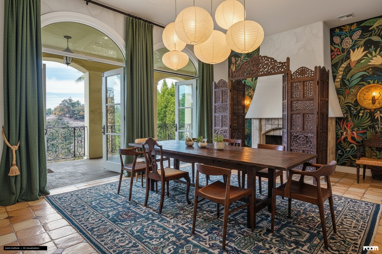 3110 Benedict Canyon Dr Dining Room — Fragmented Atlas design direction