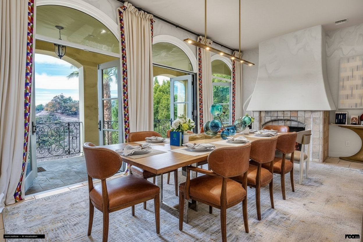 3110 Benedict Canyon Dr Dining Room — Worn Layers design direction