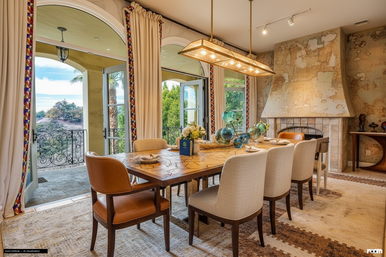 3110 Benedict Canyon Dr Dining Room — Etched Annals design direction