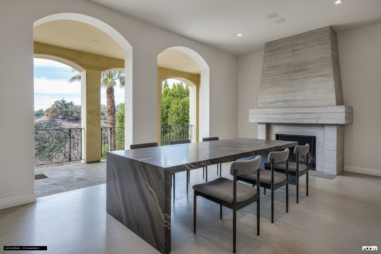 3110 Benedict Canyon Dr Dining Room — Essential Grandeur design direction