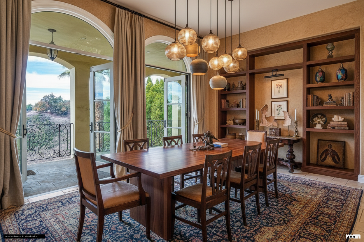 3110 Benedict Canyon Dr Dining Room — Collected Chapters design direction