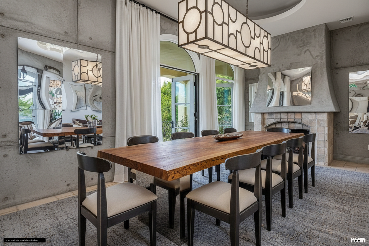 3110 Benedict Canyon Dr Dining Room — Raw & Refined Reprise design direction