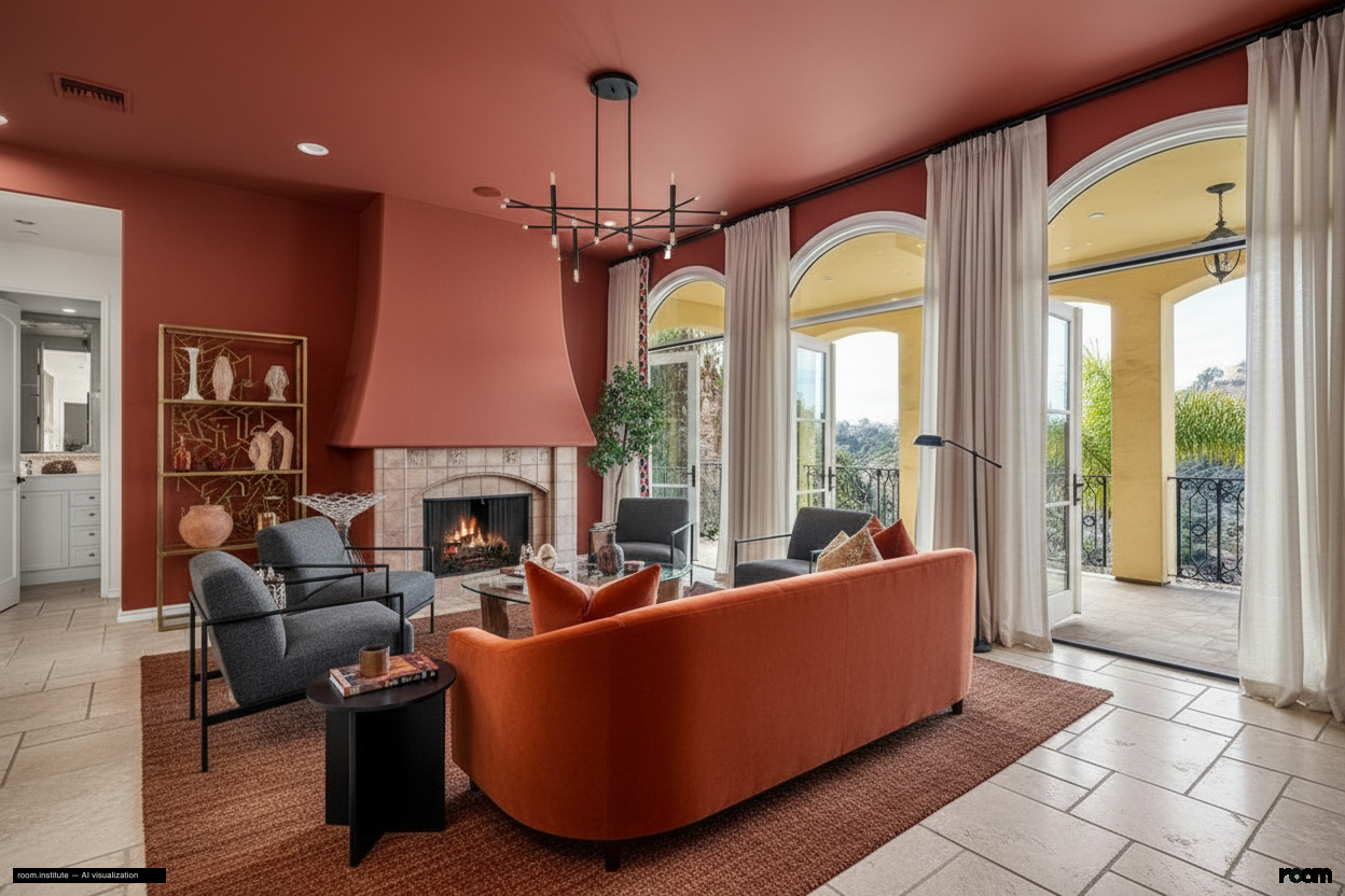 3110 Benedict Canyon Dr Living Room — Immersive Hue design direction