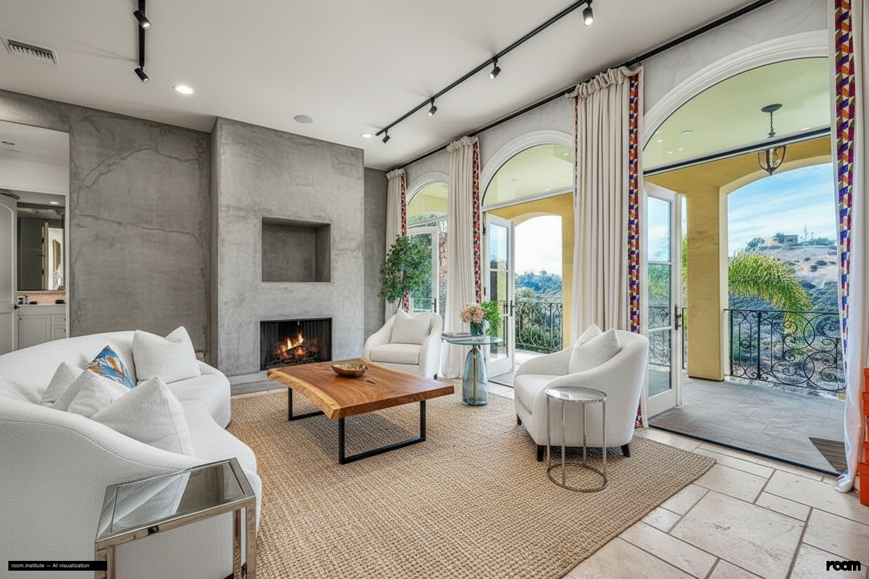 3110 Benedict Canyon Dr Living Room — Truth & Surface design direction