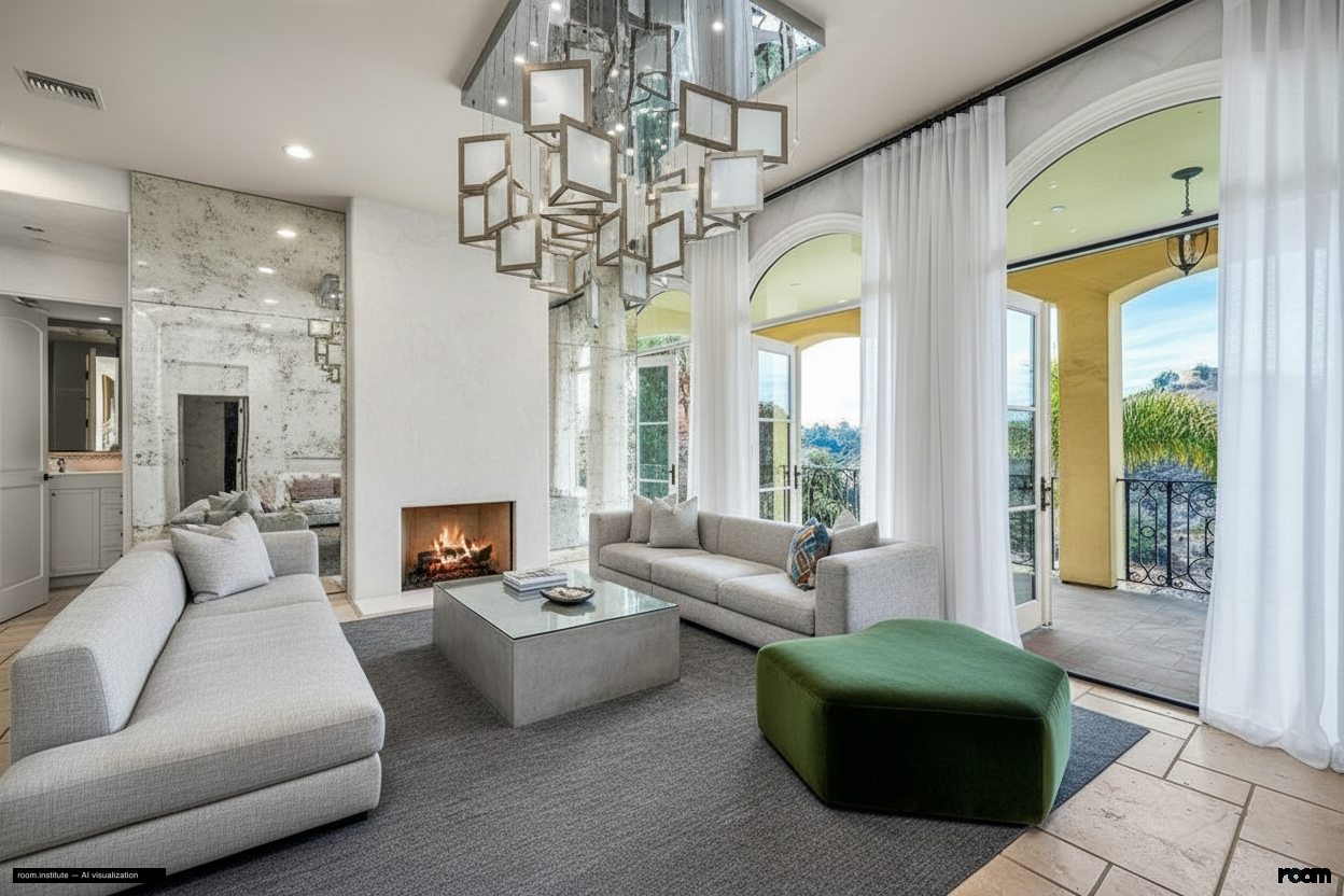 3110 Benedict Canyon Dr Living Room — Vast & Intimate design direction