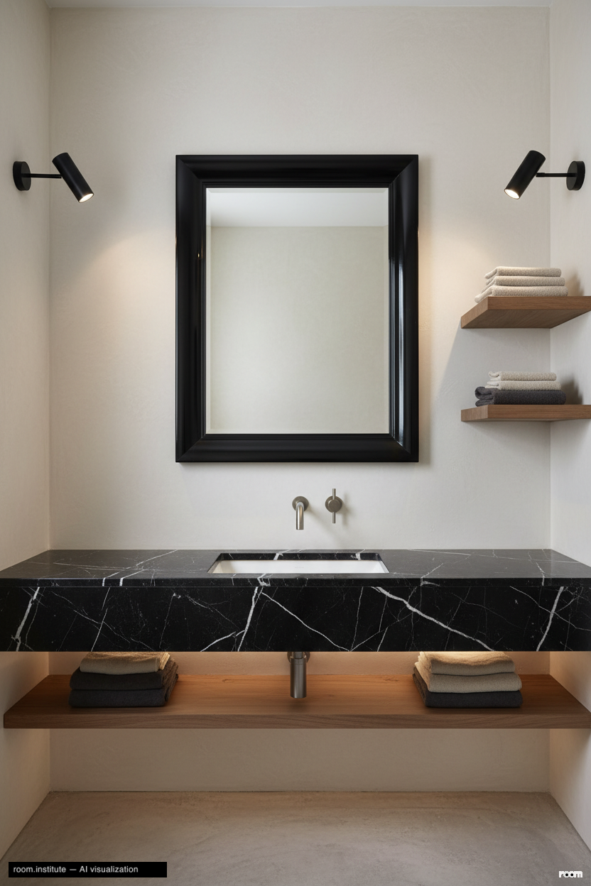 4048 Farmouth Dr Bathroom — Rough & Refined design direction