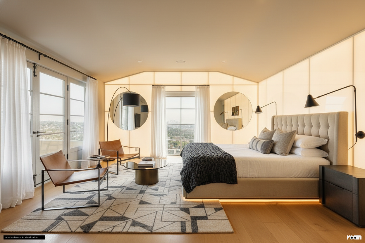 4048 Farmouth Dr Bedroom — Cascading Radiance design direction