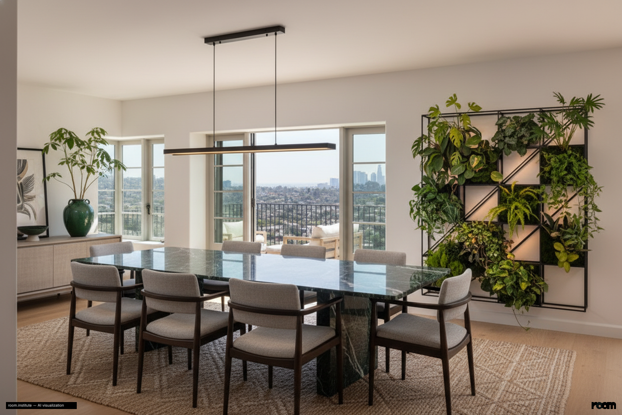 4048 Farmouth Dr Dining Room — Geometric Biophilia design direction