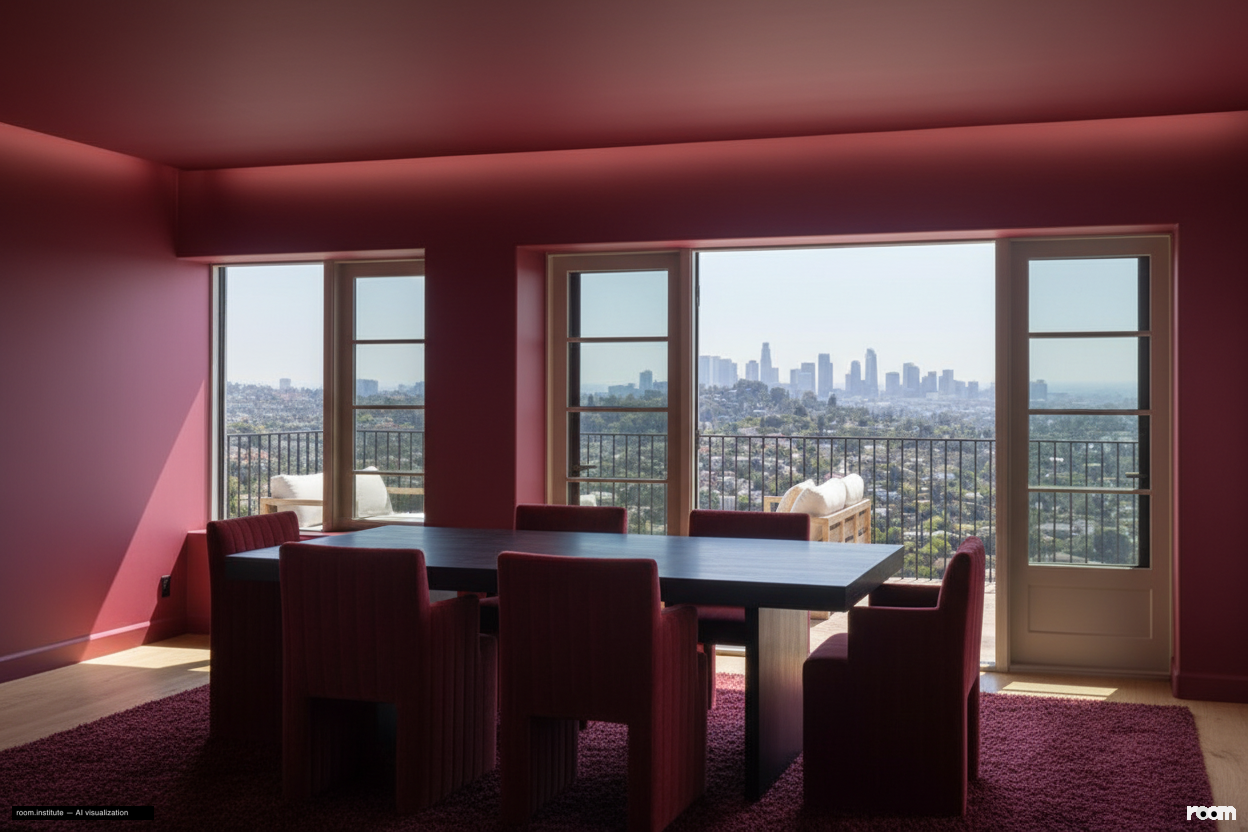 4048 Farmouth Dr Dining Room — Crimson Resonance design direction