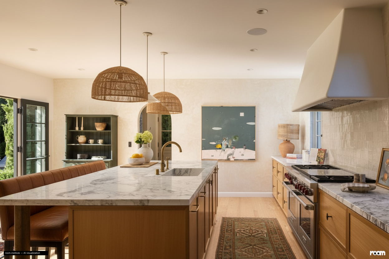 4048 Farmouth Dr Kitchen — Worn Layers design direction