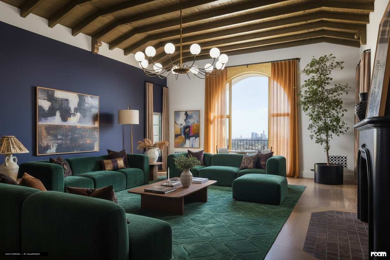 4048 Farmouth Dr Living Room — Zoned Chroma design direction