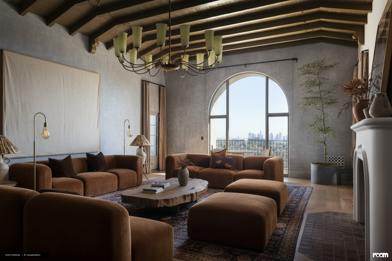 4048 Farmouth Dr Living Room — Worn Reflections design direction