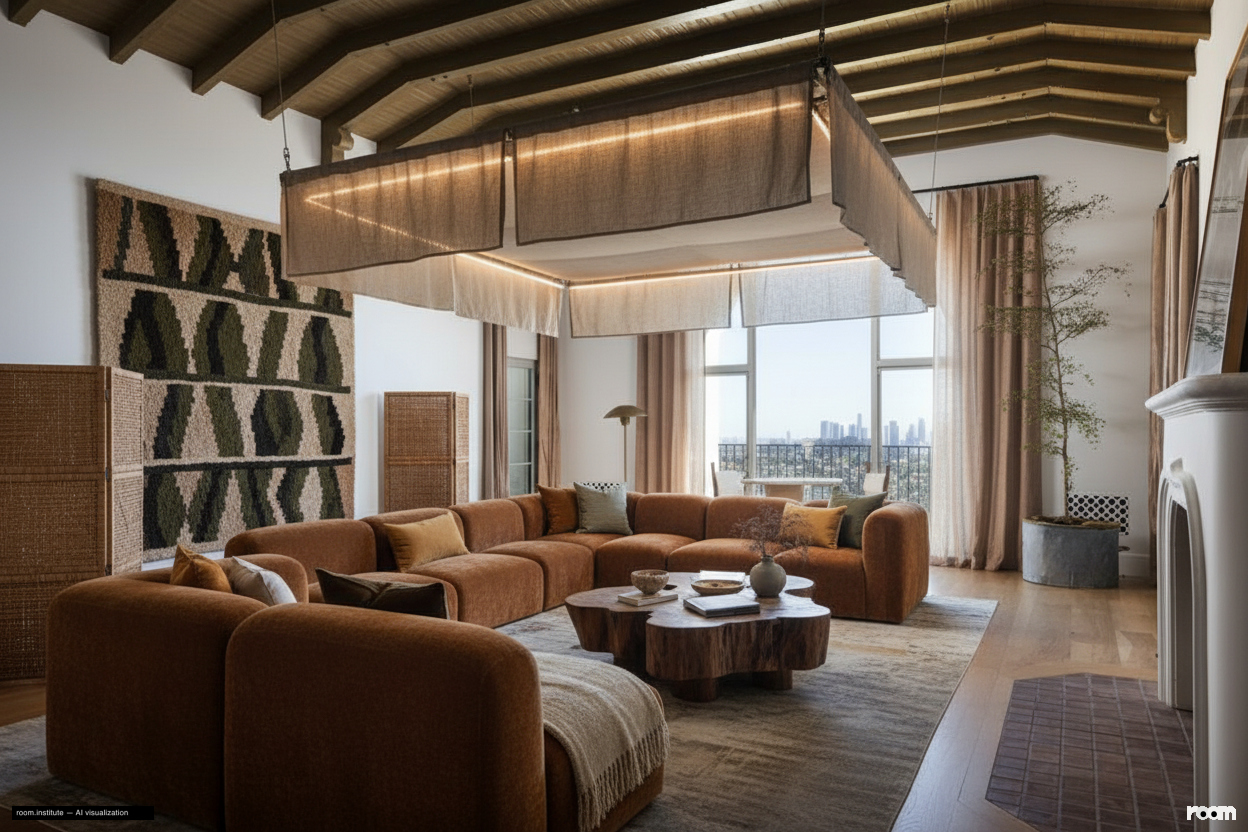 4048 Farmouth Dr Living Room — Draped Intimacy design direction