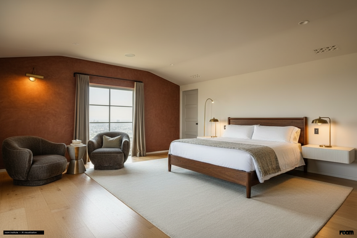 4048 Farmouth Dr Master Bedroom — Shadow & Light Command design direction