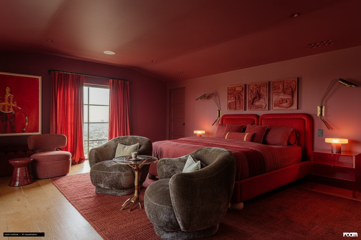 4048 Farmouth Dr Master Bedroom — Crimson Horizon design direction