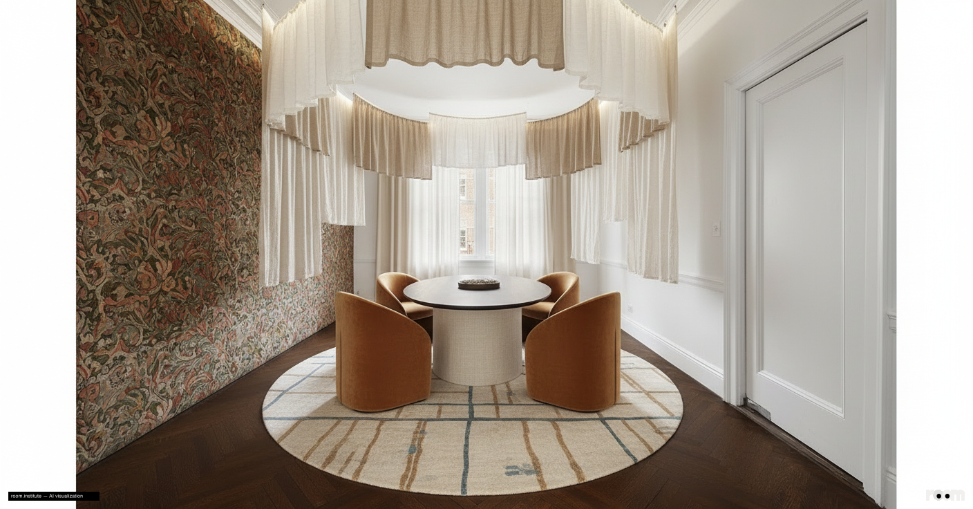 1 Sutton Pl S Unit 4CD Dining Room — Fabled Drapery design direction