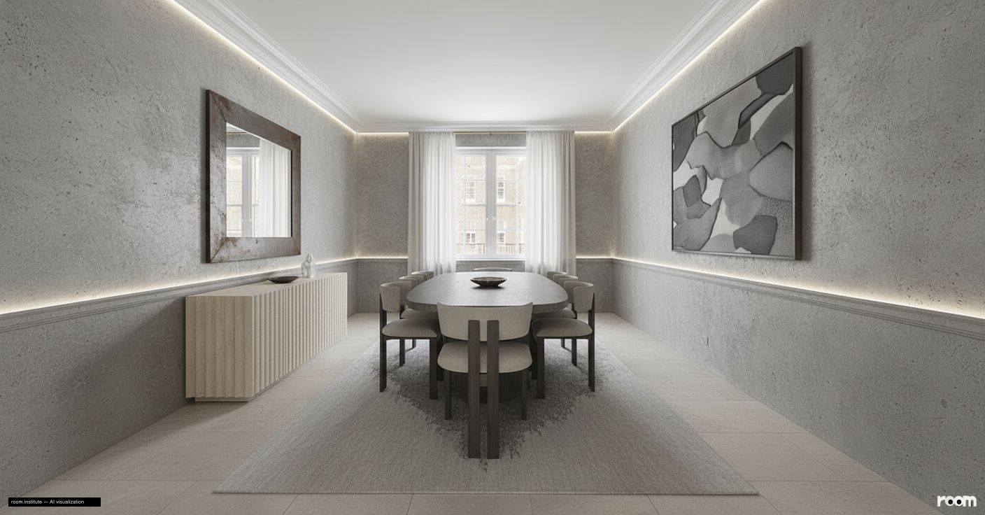 1 Sutton Pl S Unit 4CD Dining Room — Stratified Tone design direction