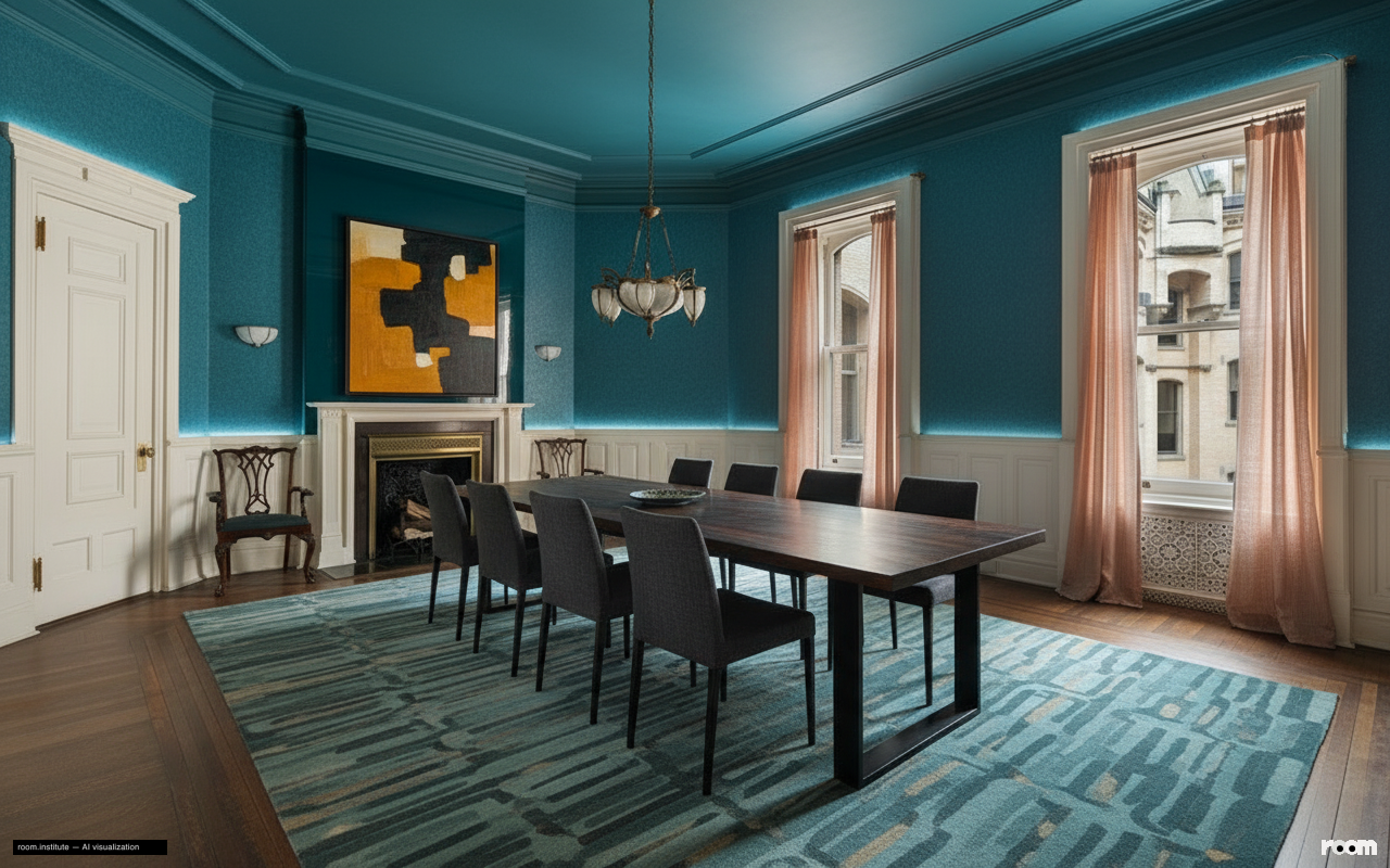 1 W 72nd St #56 Dining Room — Crimson Shift design direction