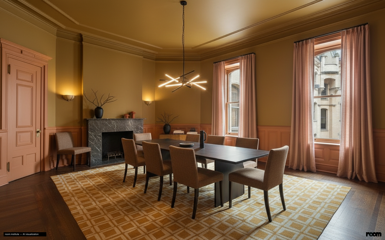 1 W 72nd St #56 Dining Room — Ochre Statement design direction