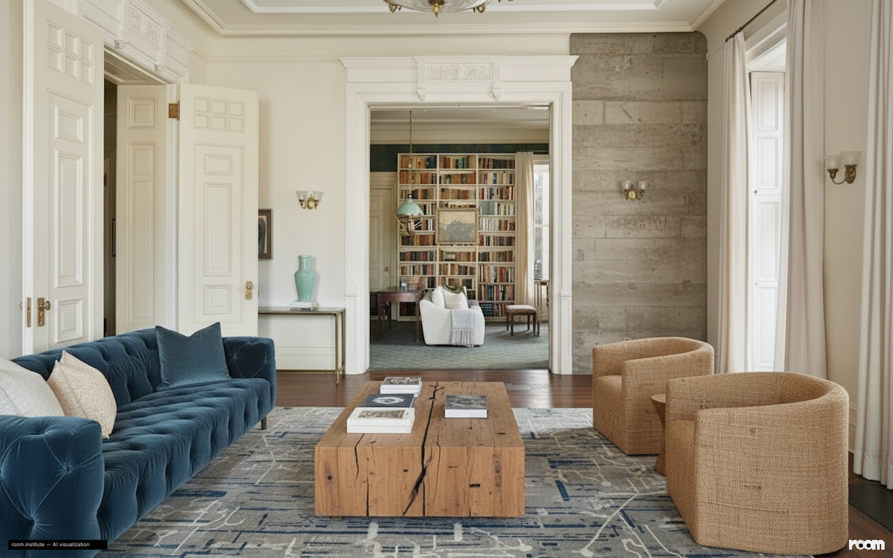 1 W 72nd St #56 Living Room — Stark Inquiry design direction