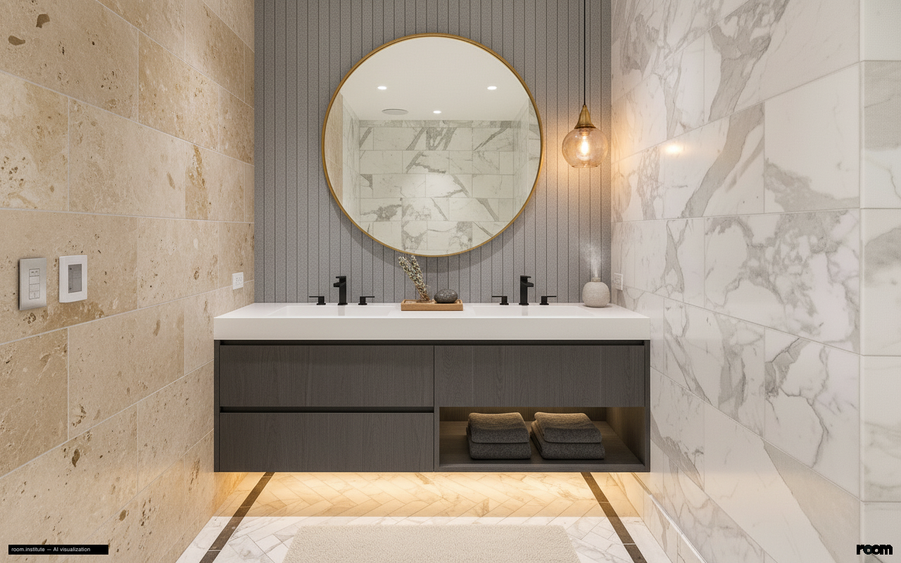 100 Barclay St Unit 21AD Bathroom — Sensory Dialogue design direction