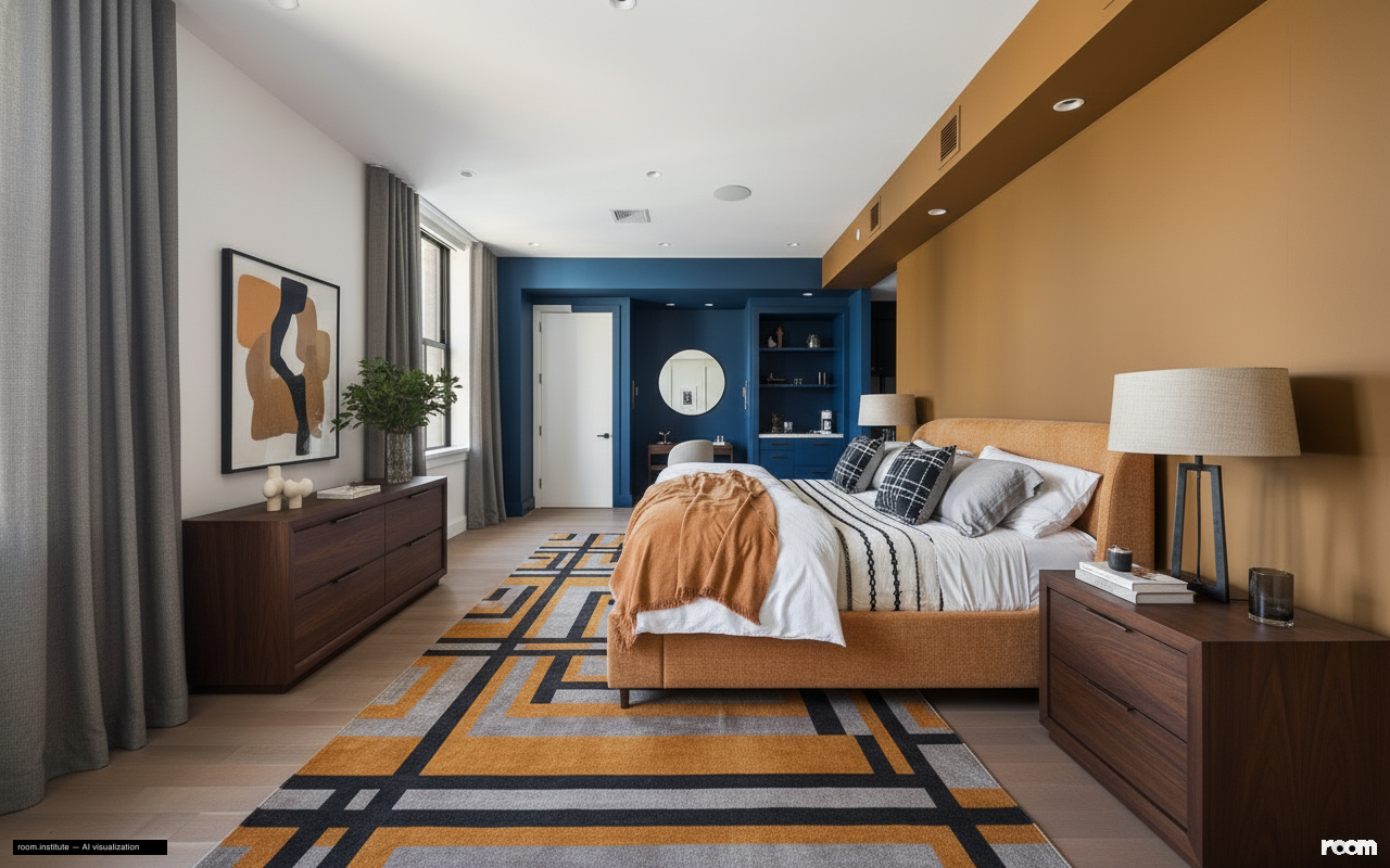 100 Barclay St Unit 21AD Bedroom — Ochre Division design direction