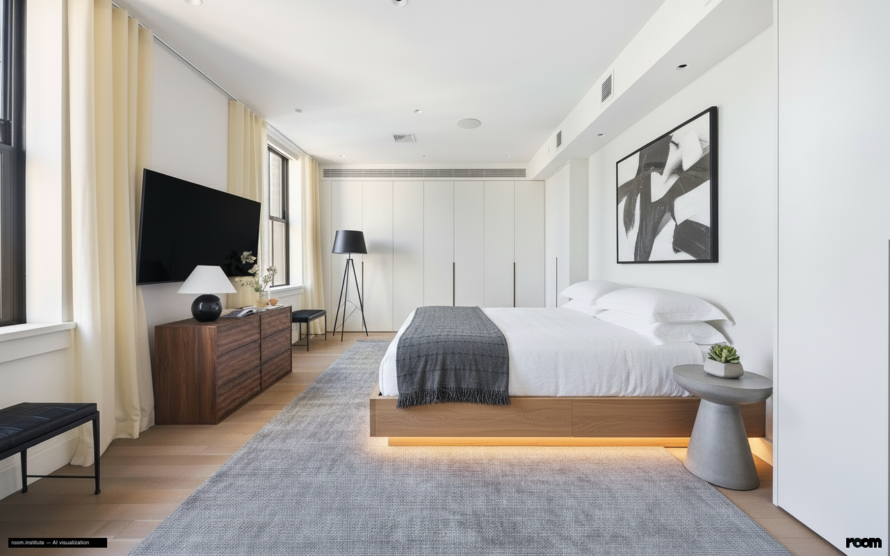 100 Barclay St Unit 21AD Bedroom — Arranged Emptiness design direction
