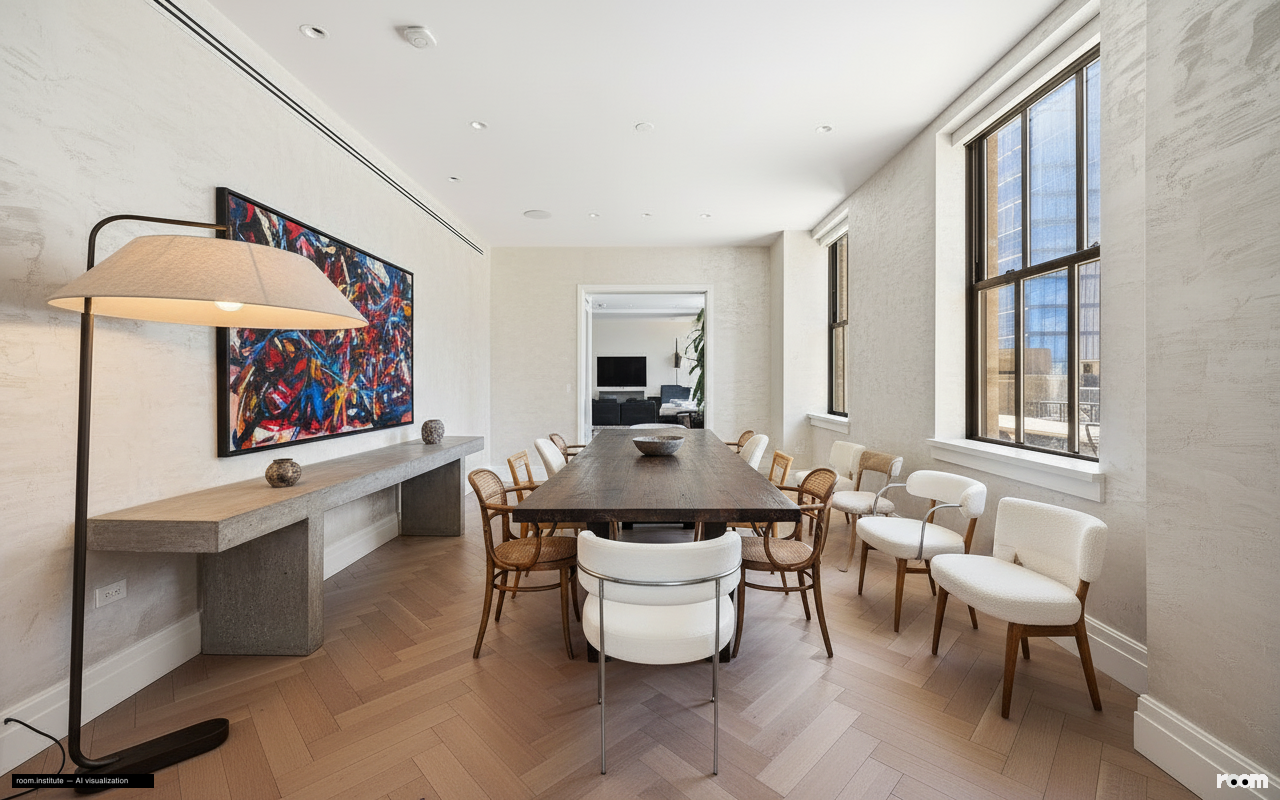 100 Barclay St Unit 21AD Dining Room — Unruly Refinement design direction