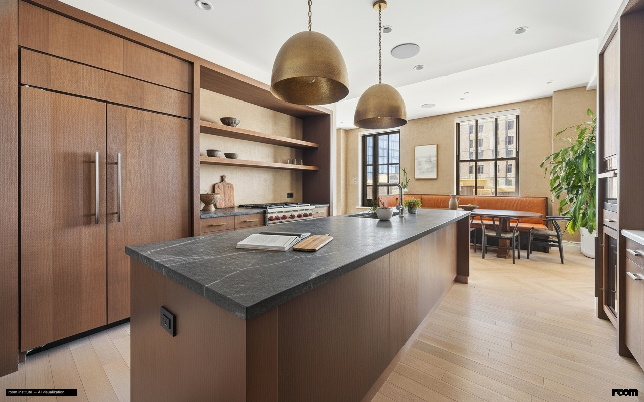 100 Barclay St Unit 21AD Kitchen — Evolving Surfaces design direction