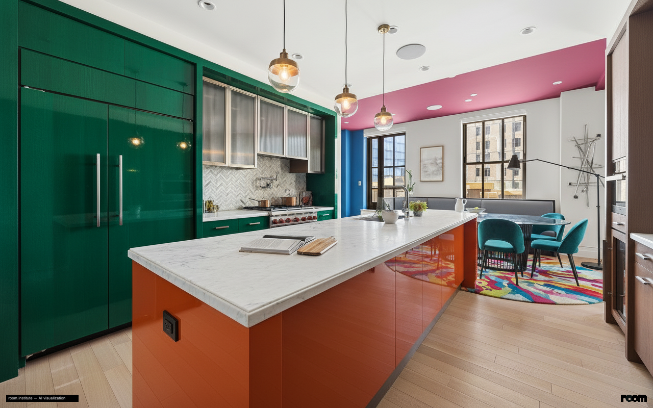 100 Barclay St Unit 21AD Kitchen — Exclamation Color design direction