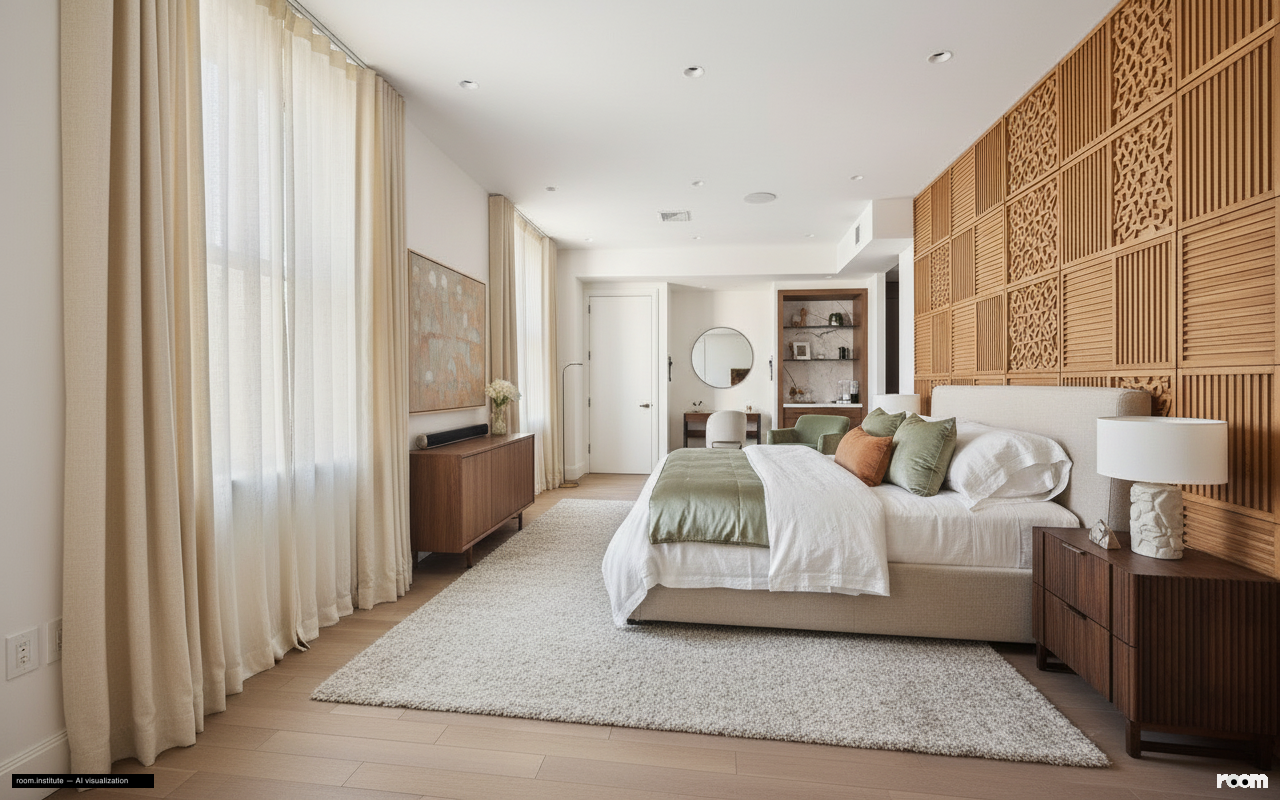 100 Barclay St Unit 21AD Master Bedroom — Refined Sensation design direction