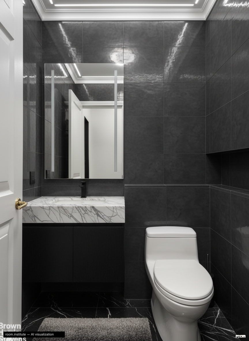 15 Central Park W Unit 11L Bathroom — Reversed Reflections design direction