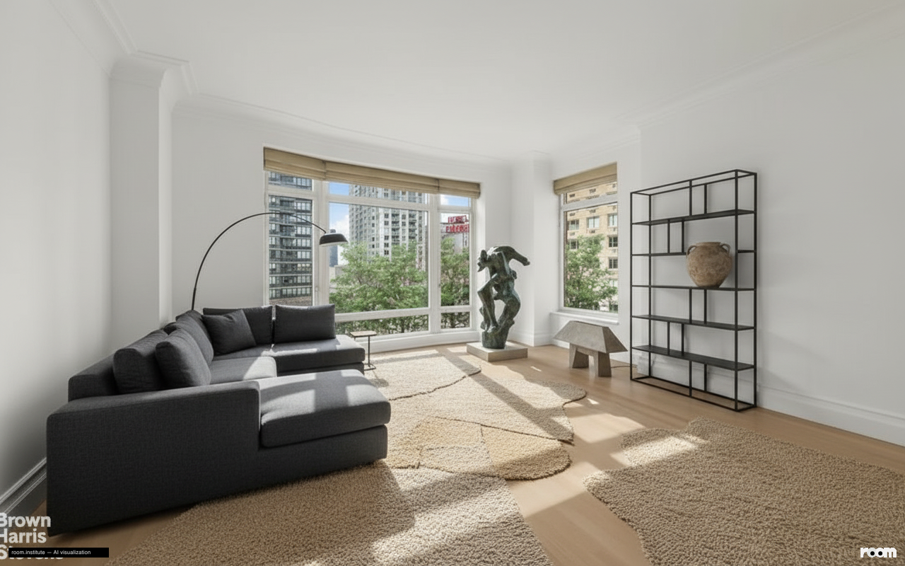 15 Central Park W Unit 11L Living Room — Volumetric Counterpoint design direction