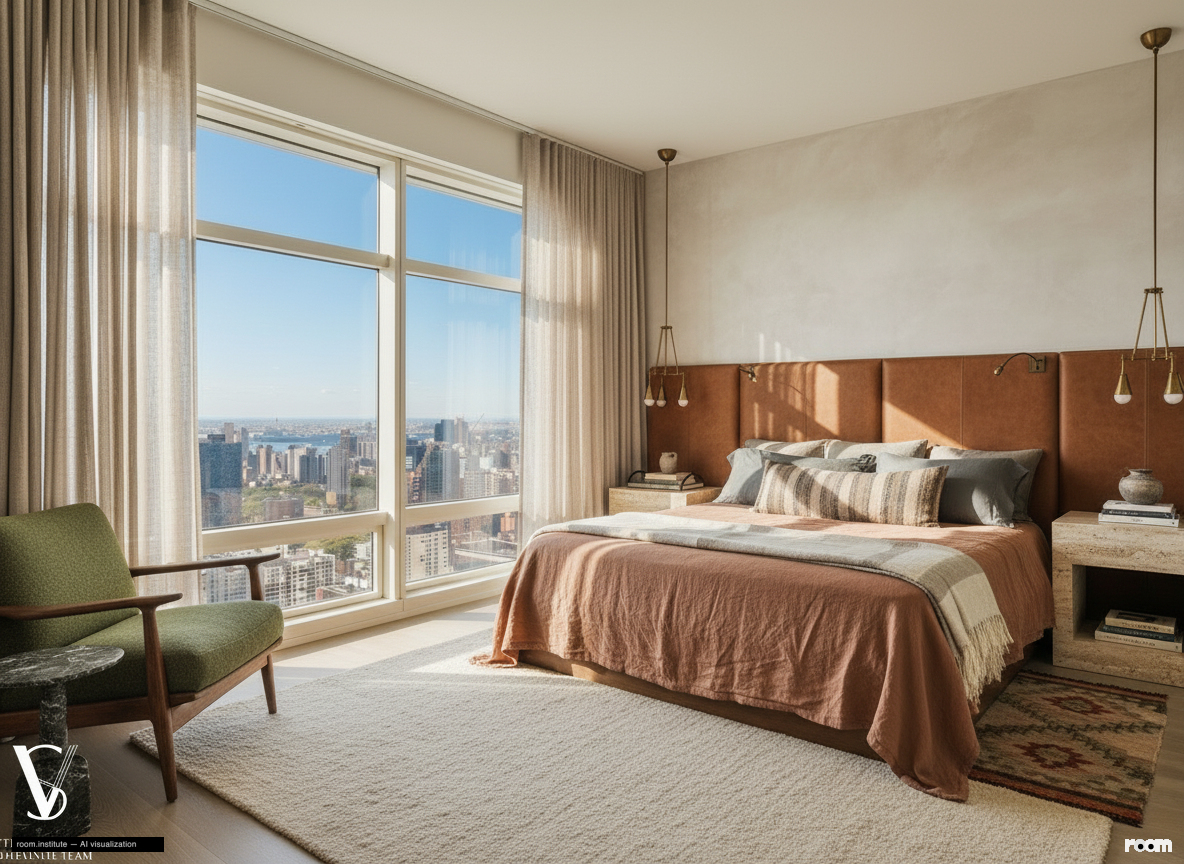 151 E 58th St Unit 38A Bedroom — Enduring Character design direction