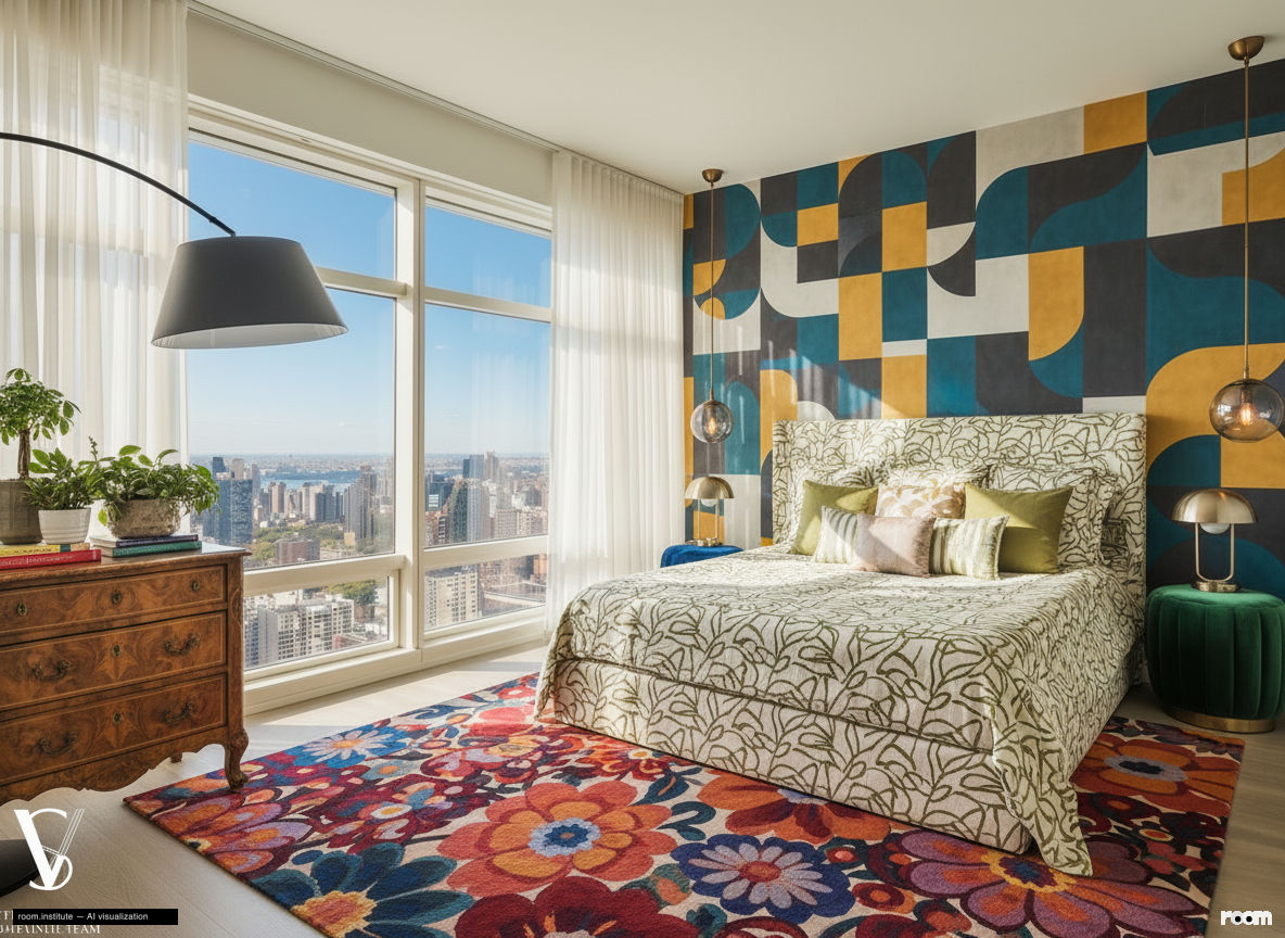 151 E 58th St Unit 38A Bedroom — Patterned Collision design direction