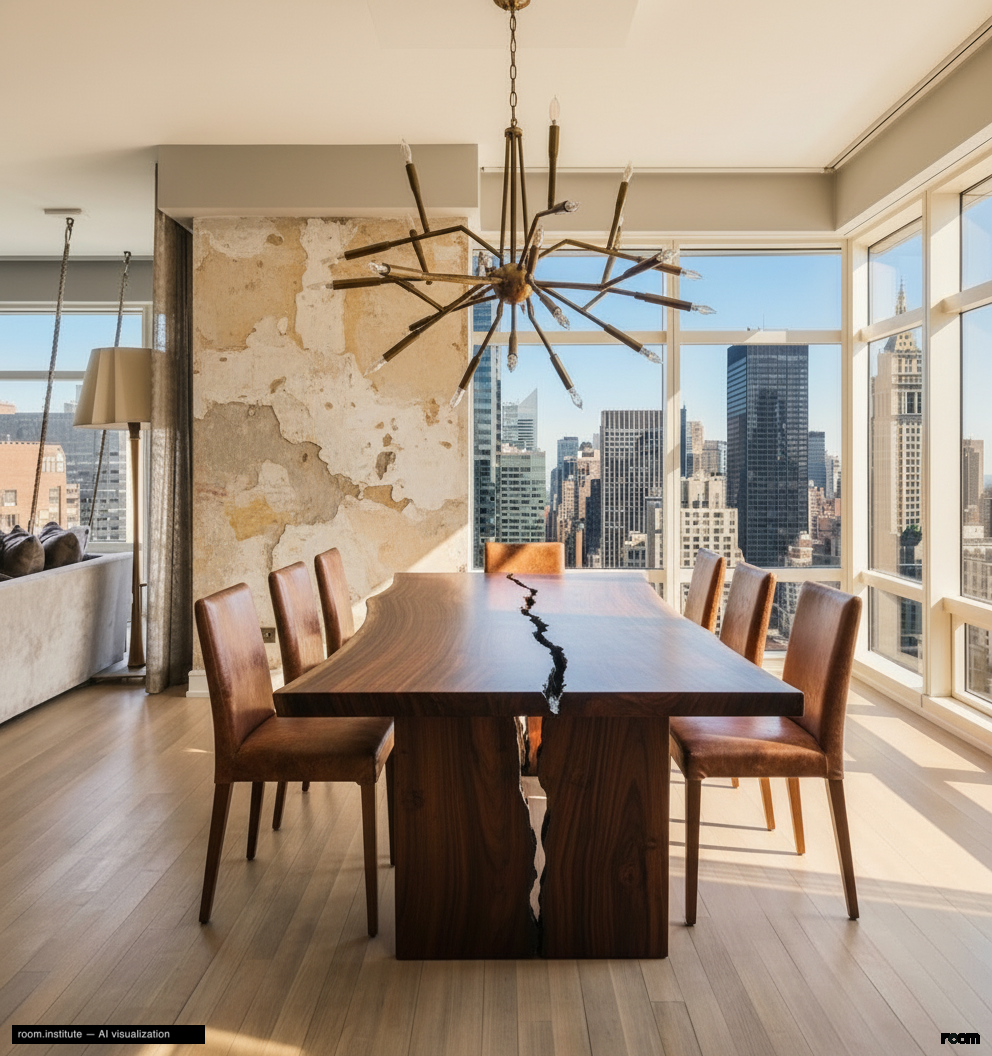 151 E 58th St Unit 38A Dining Room — Eroded Grandeur design direction