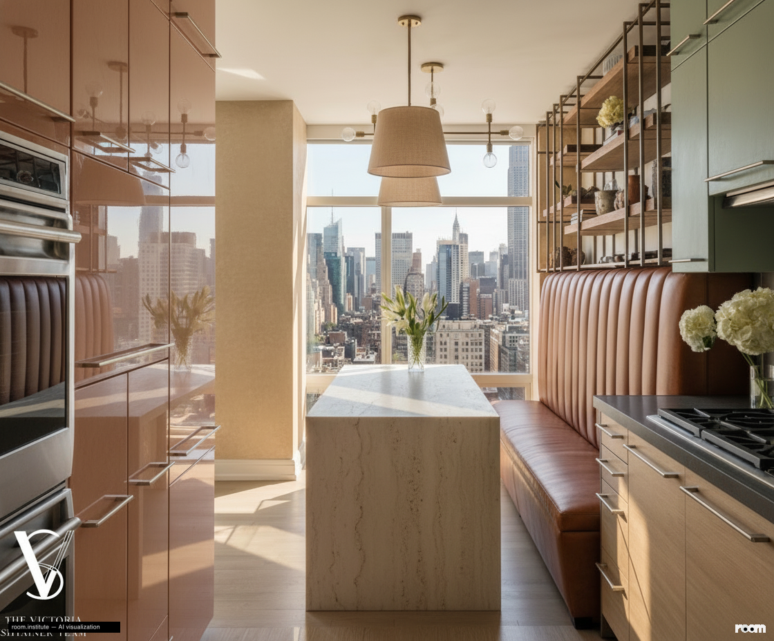 151 E 58th St Unit 38A Kitchen — Stratum & Horizon design direction