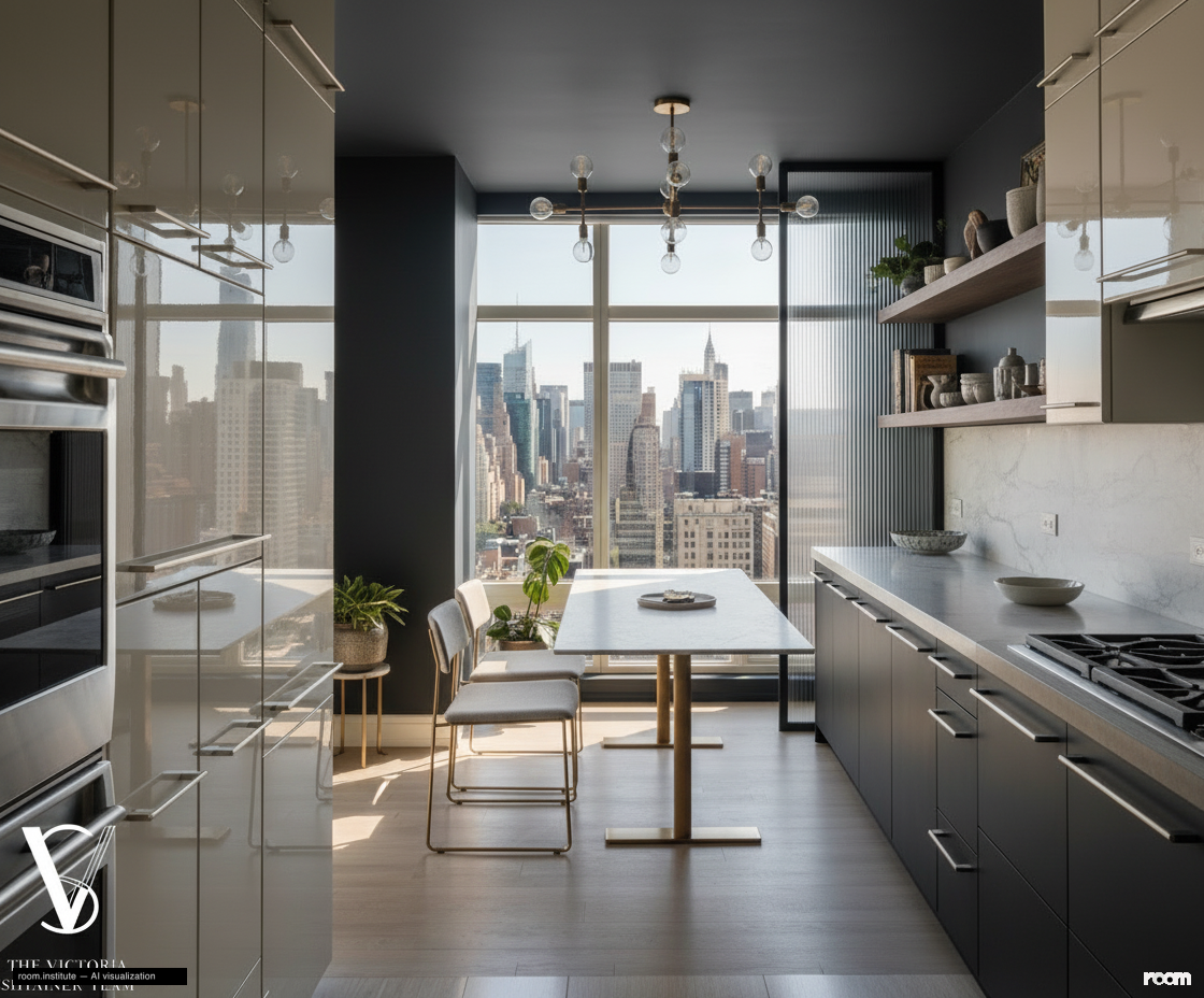 151 E 58th St Unit 38A Kitchen — Glimmering Ascent design direction