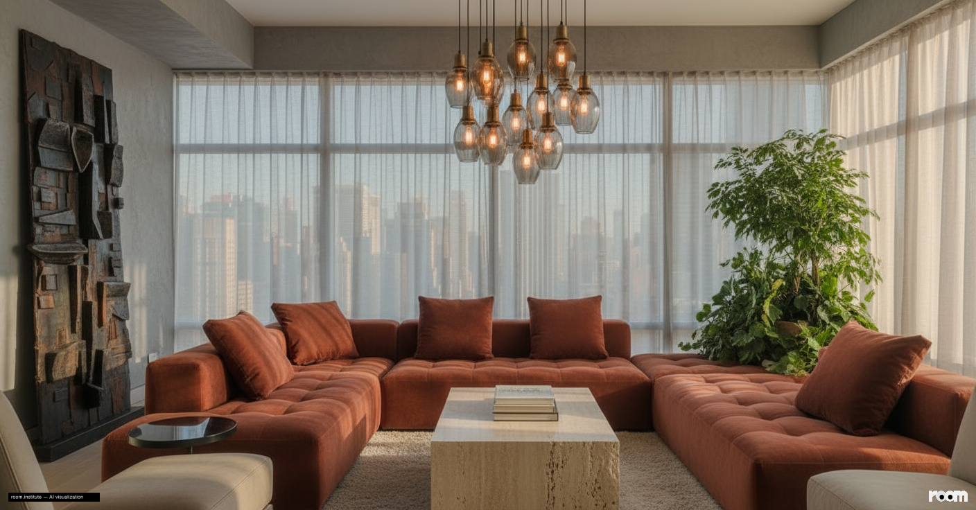 151 E 58th St Unit 38A Living Room — Stacked Comfort design direction