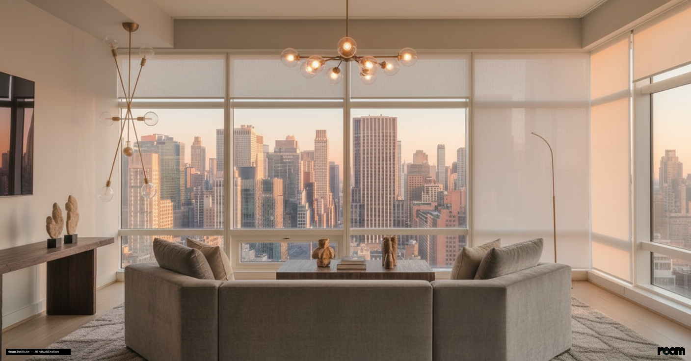 151 E 58th St Unit 38A Living Room — Subtle Allure design direction