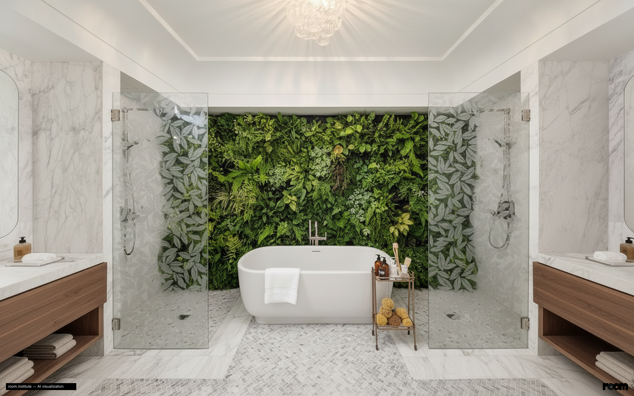 16 5th Ave #7 Bathroom — Verdant Grotto design direction