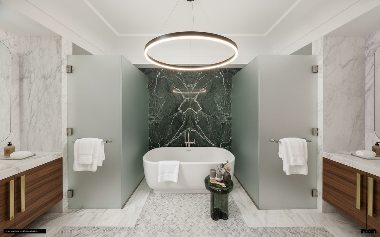 16 5th Ave #7 Bathroom — Monumental Light design direction