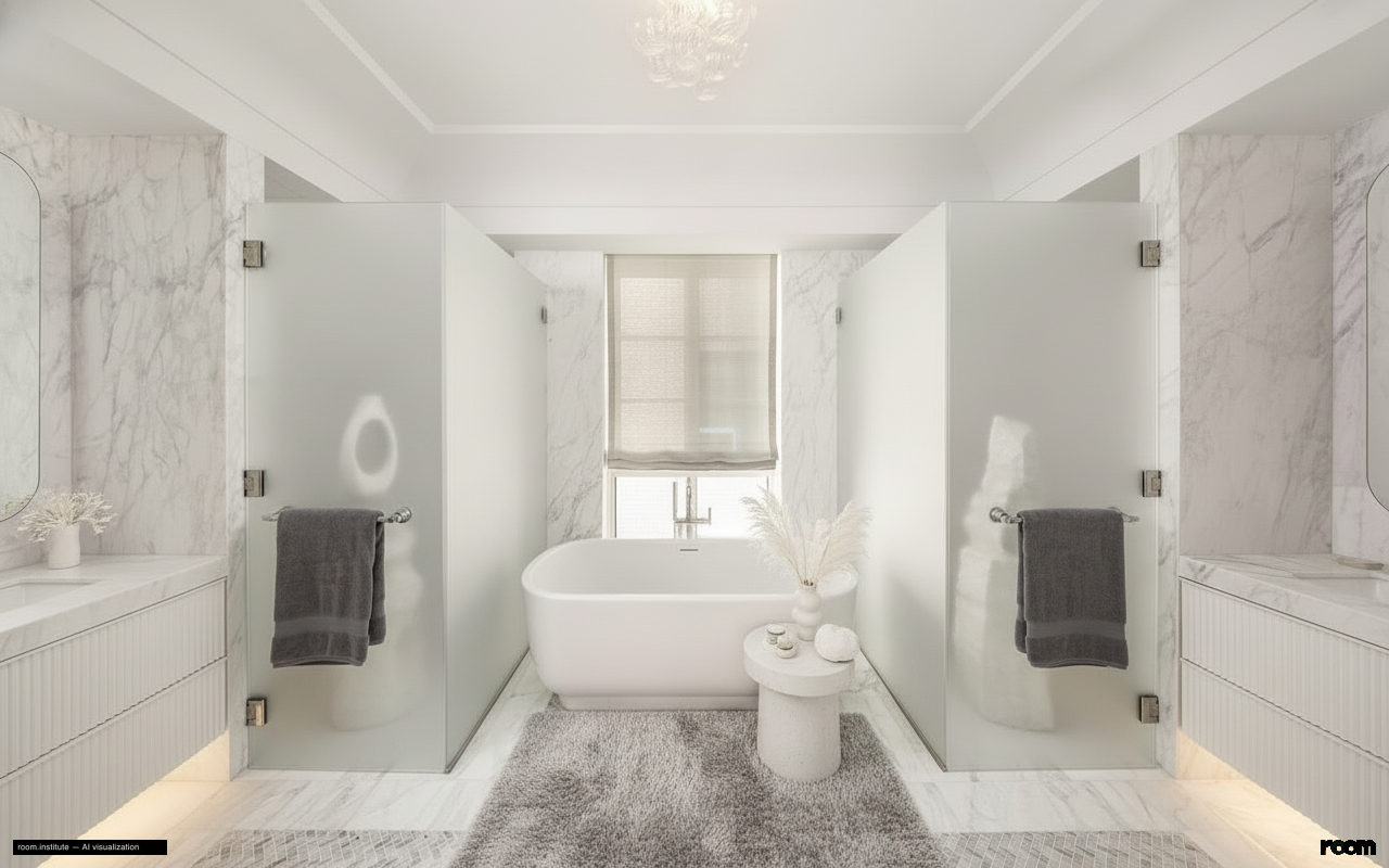 16 5th Ave #7 Bathroom — Tonal Carve design direction