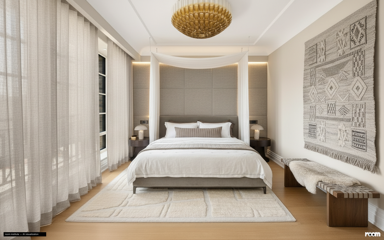 16 5th Ave #7 Bedroom — Woven Skin design direction