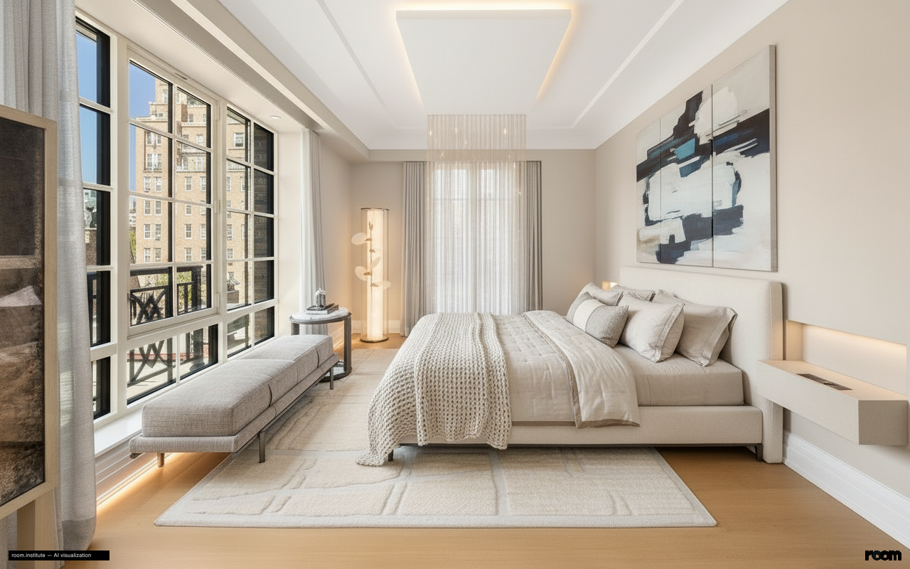 16 5th Ave #7 Bedroom — Luminous Form design direction