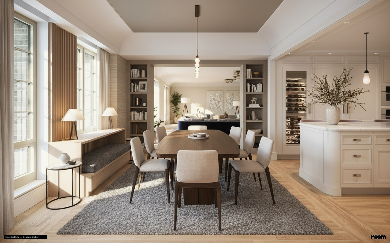 16 5th Ave #7 Dining Room — Implied Intervals design direction