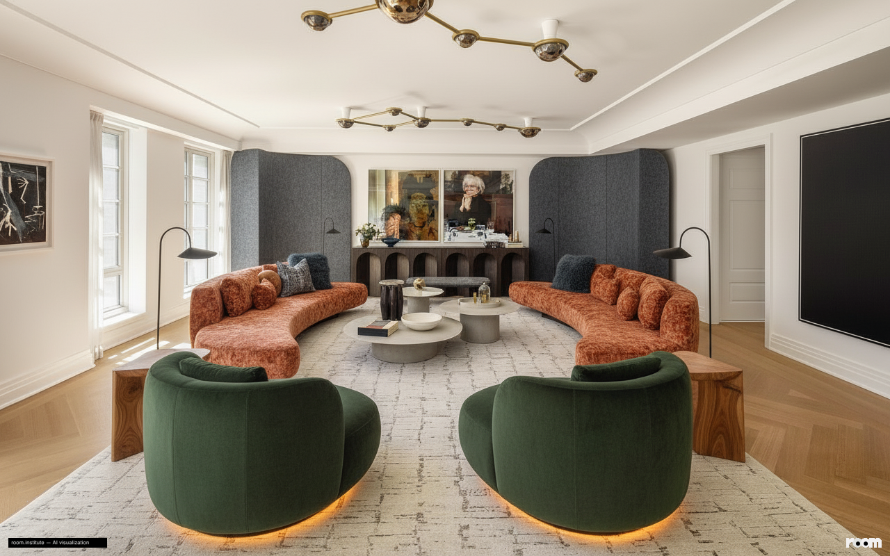 16 5th Ave #7 Living Room — Felted Formations design direction